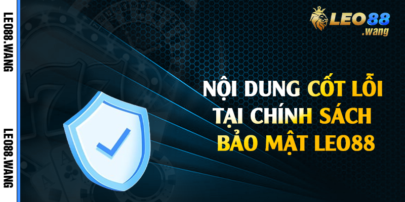 Nội dung cốt lỗi tại chính sách bảo mật Leo88